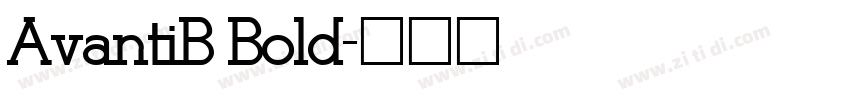 AvantiB Bold字体转换